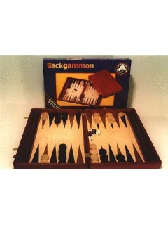 Backgammon - Sötétbarna Fadobozban (35x23cm)