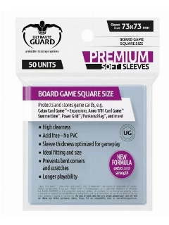 Kártyavédő Fólia - 70x70mm - Premium Soft Sleeves For Board Game Cards Square (A Fólia Mérete: 73 X 73mm) (50db)