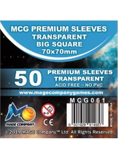 Kártyavédő Fólia - 70x70mm - Mcg Premium Sleeves Transparent - Big Square