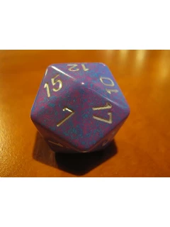Dobókocka - 20 Oldalú 34mm-es - Speckled 34mm 20-sided Dice - Silver Tetra