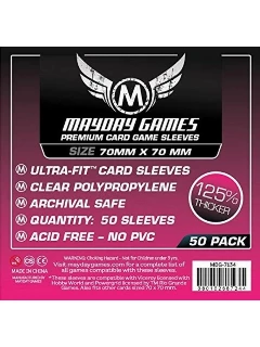 Kártyavédő Fólia - 70x70mm - Premium Card Game Sleeves (25%-al Vastagabb) (50db)