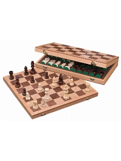 Sakk Készlet Fa-mdf - 380 X 190 X 48 mm, Mező 43mm, Király 76 mm