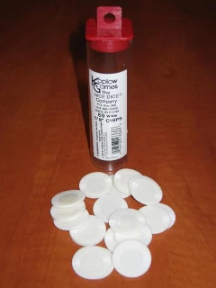 Mini Zseton Fehér 50db - Mini Chips White 50