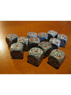 Dobókocka - 6 Oldalú 16mm-es, Pöttyös - Speckled 16mm D6 - Granite