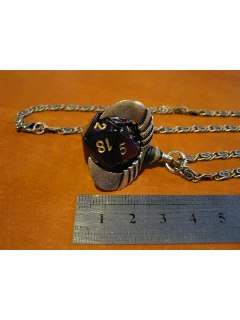 Nyaklánc 20 Oldalú Dobókockával, Antik Ezüst Bevonattal - Pendant D20 With Old Silver Finish
