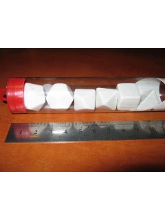 Dobókocka - Többoldalú, 6db-os Jelöletlen Kocka Szett Fehér - Opaque Polyhedral White Set Of 6 Blank Dice